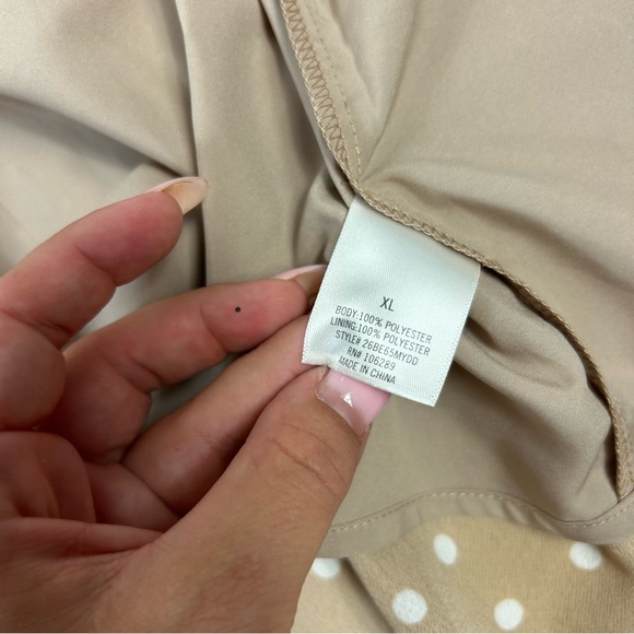 NEW Francesca’s Mi Ami Maxi Spaghetti Strap Side Slit Polka Dot Dress Size XL - Picture 11 of 12